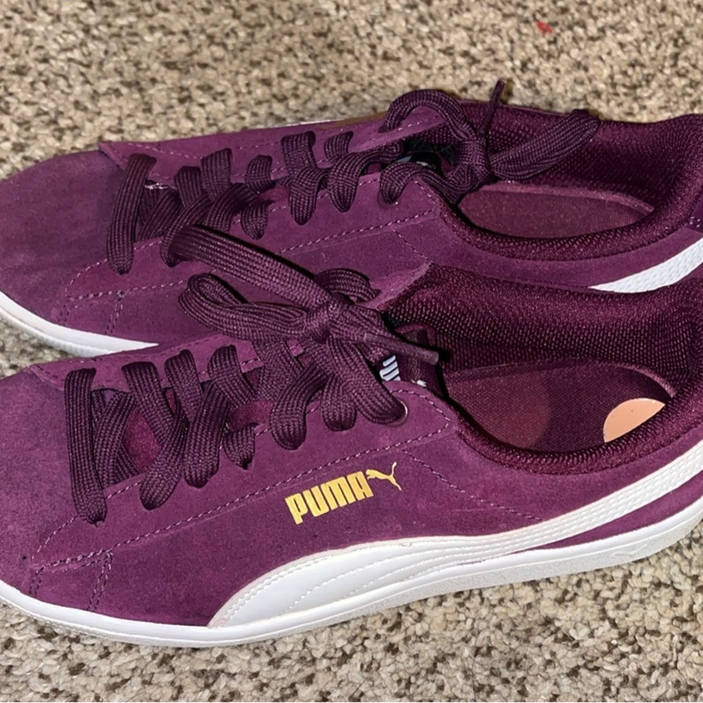 Puma Women's Plum and White Sneakers